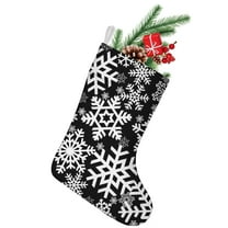 Christmas Stockings,Black Christmas Snowflake Pattern Stockings Christmas,14.8'' Xmas Stockings,Christmas Party Favors,Christmas Party Decorations,Christmas Stockings Personalized