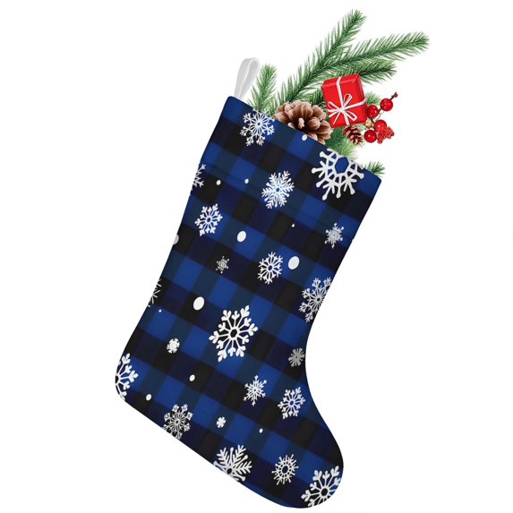 Christmas Stockings,Blue Christmas Snowflake Pattern Stockings Christmas,14.8'' Xmas Stockings,Christmas Party Favors,Christmas Party Decorations,Christmas Stockings Personalized