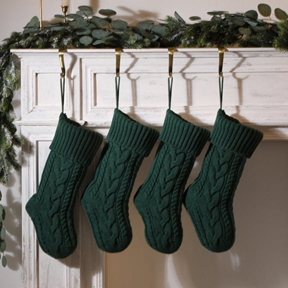 Christmas Stockings Cable Knit Stockings for Christmas, Large Knit Stockings Christmas 18 Inches Large Size Cable Knitted Stocking Gifts & Decorations for Family Holiday Xmas Party