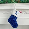 thumbnail image 1 of Christmas Stockings Cameland Large Embroidered Letter Knit Blue White Christmas Stocking for Family Holiday Decorations and Xmas Tree Fireplace, Christmas Gifts on Clearance, 1 of 3