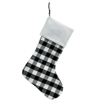 Christmas Stockings, Christmas Gift Bags, Large Knitted Christmas Stocking with Button and Rope, Red Cloth Stocking 47x27x17cm, Embroidered Cozy Holiday Decoration, Durable and Warm