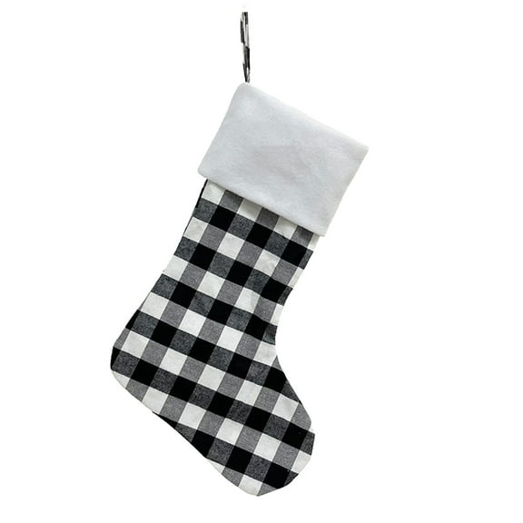 Christmas Stockings, Christmas Gift Bags, Large Knitted Christmas Stocking with Button and Rope, Red Cloth Stocking 47x27x17cm, Embroidered Cozy Holiday Decoration, Durable and Warm