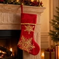 thumbnail image 1 of Christmas Stockings, Classic Holiday Xmas Stocking with Hanging Loop, Gift Bag for Fireplace Mantel, Tree and Family Holiday Decor, 1 of 7