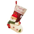 thumbnail image 1 of Christmas Stockings, Classic Large Stockings With 3D Plush Santa, Snowman, Reindeer Xmas For Fireplace, Family Holiday Christmas Decorations, Festive Stockings For Gifts, Candy, Mantle Decor, 1 of 9