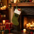 thumbnail image 1 of Christmas Stockings, Classic Xmas Stocking with Hanging Loop, Gift Bag for Fireplace Mantel, Tree and Family Holiday Decor, 1 of 6