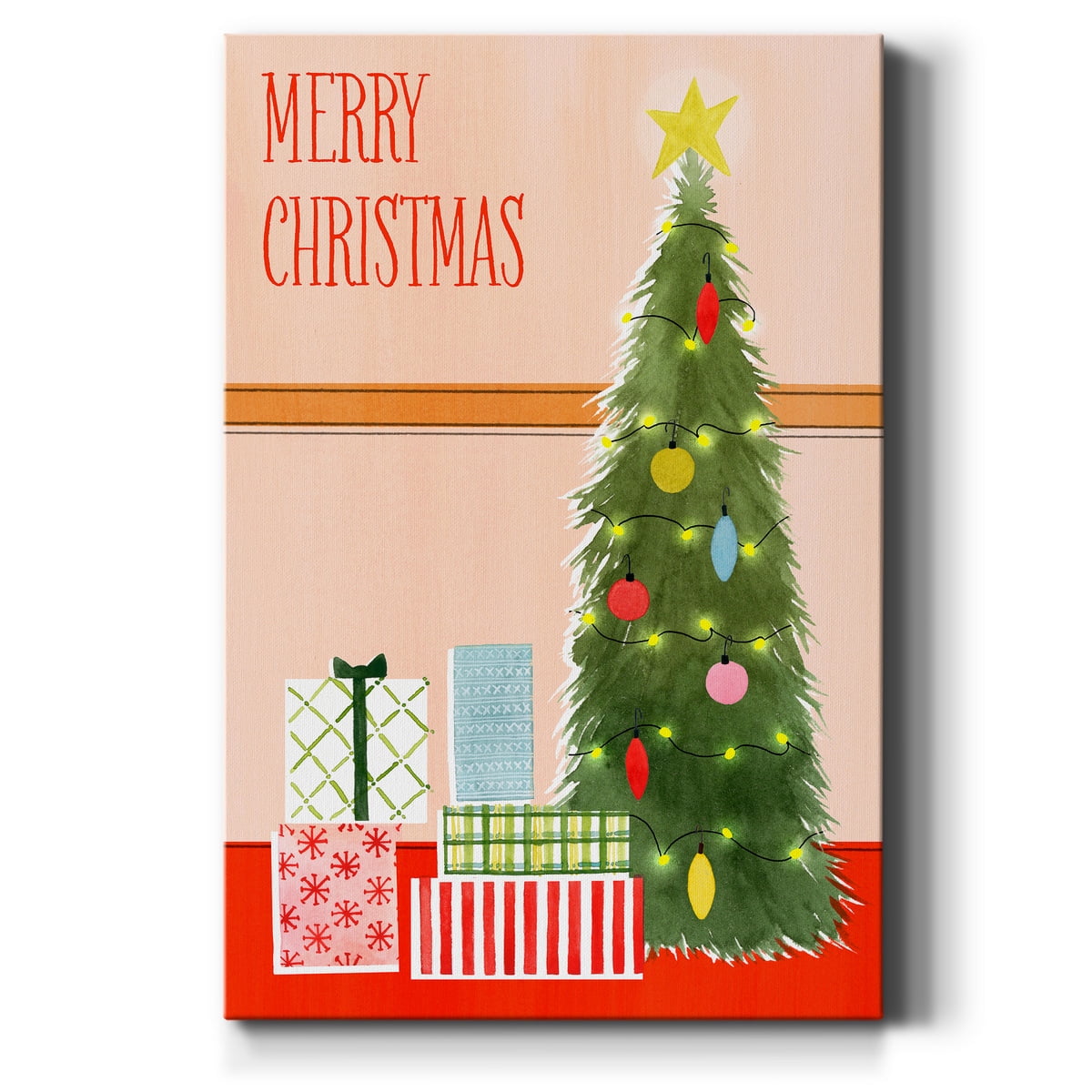 Christmas Stockings Collection B- Gallery Wrapped Canvas