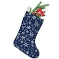 thumbnail image 1 of Christmas Stockings,Dark Blue Christmas Snowflake Pattern Stockings Christmas,14.8'' Xmas Stockings,Christmas Party Favors,Christmas Party Decorations,Christmas Stockings Personalized, 1 of 5