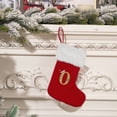 thumbnail image 1 of Christmas Stockings with Embroidered Letters, Personalized Initial Stockings for Family Holiday Decor,Red Xmas Stocking with Soft Plush for Fireplace Mantle Tree Festive Season Home Decoration, 1 of 5
