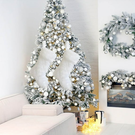 Christmas Stockings, Faux Christmas Stockings, 20 Inch Large Christmas Stockings for Fireplace, Decorative Holiday Socks for Gifts and Festive Decor