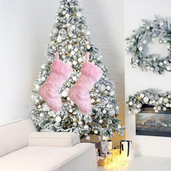 Christmas Stockings, Faux Christmas Stockings, 20 Inch Large Christmas Stockings for Fireplace, Decorative Holiday Socks for Gifts and Festive Decor