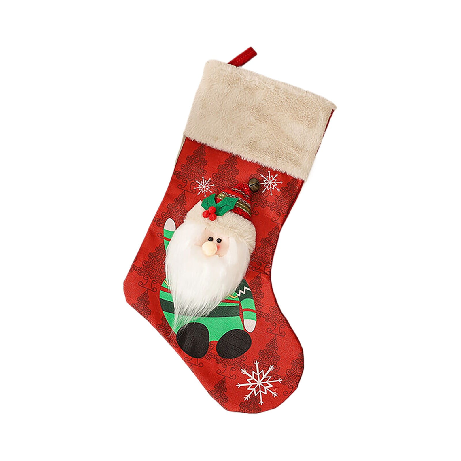 Christmas Stockings Featuring Santa Snowmen Reindeer Penguins Design