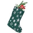 thumbnail image 1 of Christmas Stockings,Green Christmas Snowflake Pattern Stockings Christmas,14.8'' Xmas Stockings,Christmas Party Favors,Christmas Party Decorations,Christmas Stockings Personalized, 1 of 5
