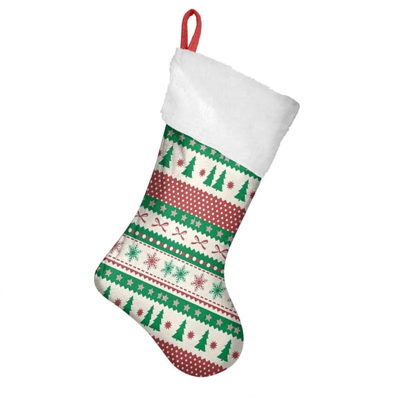 Christmas Stockings,Green Christmas Tree and Snowflake Pattern Stockings Christmas,14.8'' Xmas Stockings,Christmas Party Favors,Christmas Party Decorations,Christmas Stockings Personalized