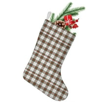 Christmas Stockings,Green and Red Christmas Plaid Pattern Stockings Christmas,14.8'' Xmas Stockings,Christmas Party Favors,Christmas Party Decorations,Christmas Stockings Personalized