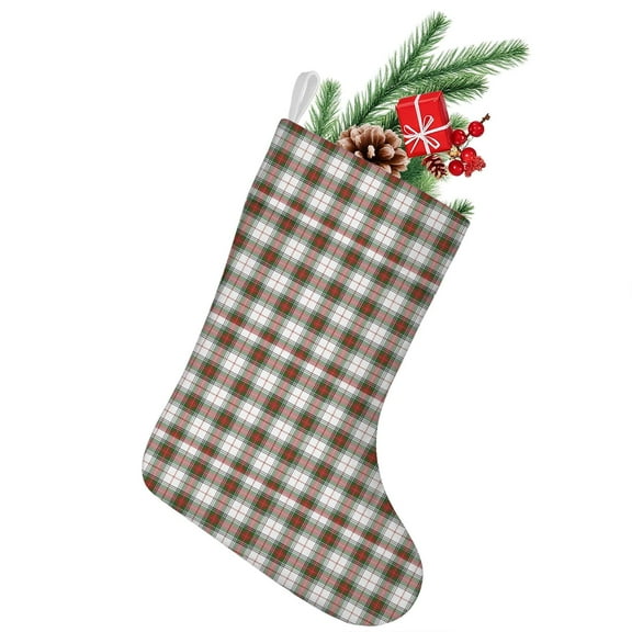 Christmas Stockings,Green and Red Christmas Plaid Pattern Stockings Christmas,14.8'' Xmas Stockings,Christmas Party Favors,Christmas Party Decorations,Christmas Stockings Personalized