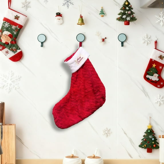 Christmas Stockings Hand Towels, Striped Holiday Kitchen Towels for Christmas Decor, Family Gathering Hostess Gift, Cute Junior'S Hanging Towels for Front Door Welcome and Seasonal Sopatenor