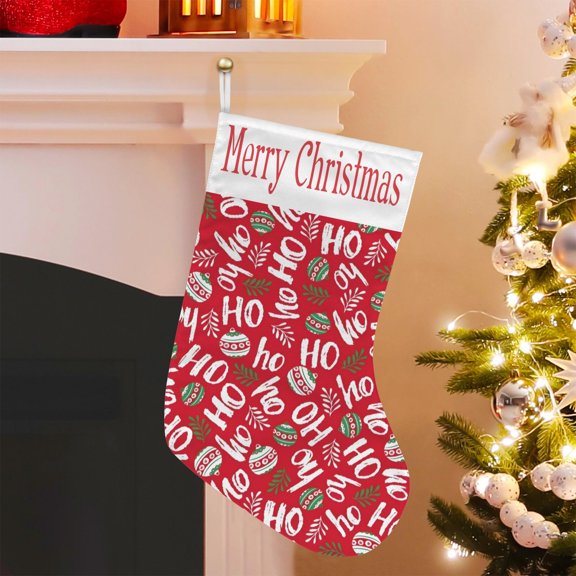 Christmas Stockings | Holiday Stocking Sock | Red Ho Ho Ho