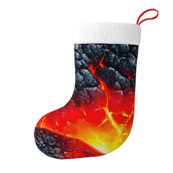 Christmas Stockings Hot Lava Pattern Large Hanging Xmas Sock Gift Bag Classic Fireplace Decor for Home, Party, and Family Celebration