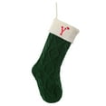 thumbnail image 1 of Christmas Stockings with Initials 18 Inches Large Embroidered , Cable Knit Xmas Stocking for Family Fireplace Christmas Tree Holiday Party Decorations, 1 of 5