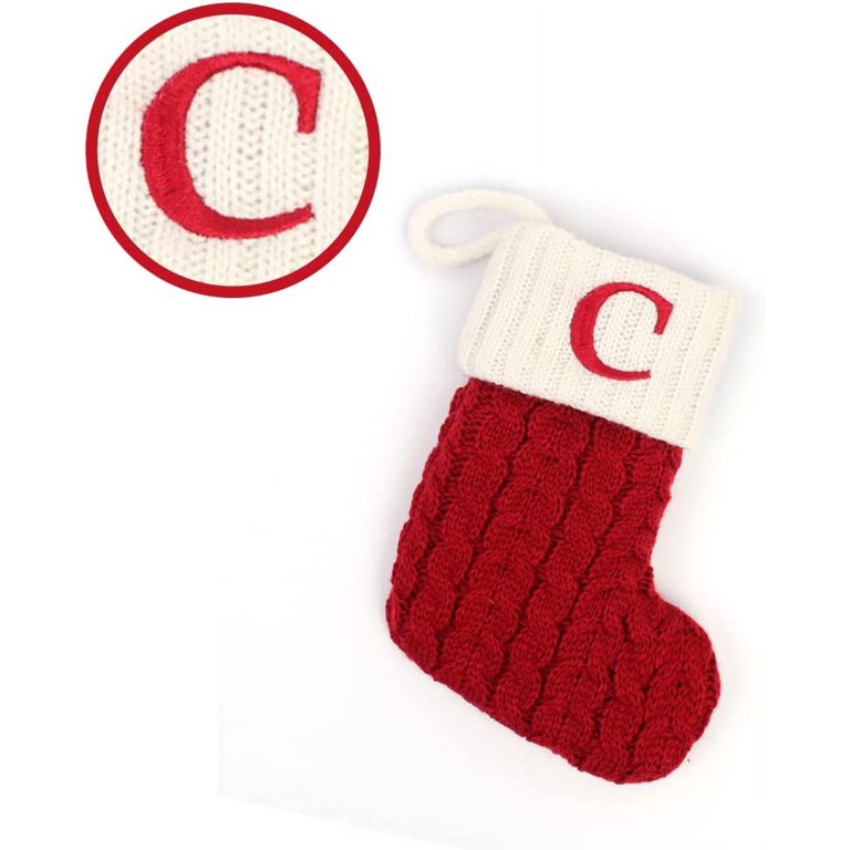 Knit Monogram Christmas Stocking Red B - Wondershop™