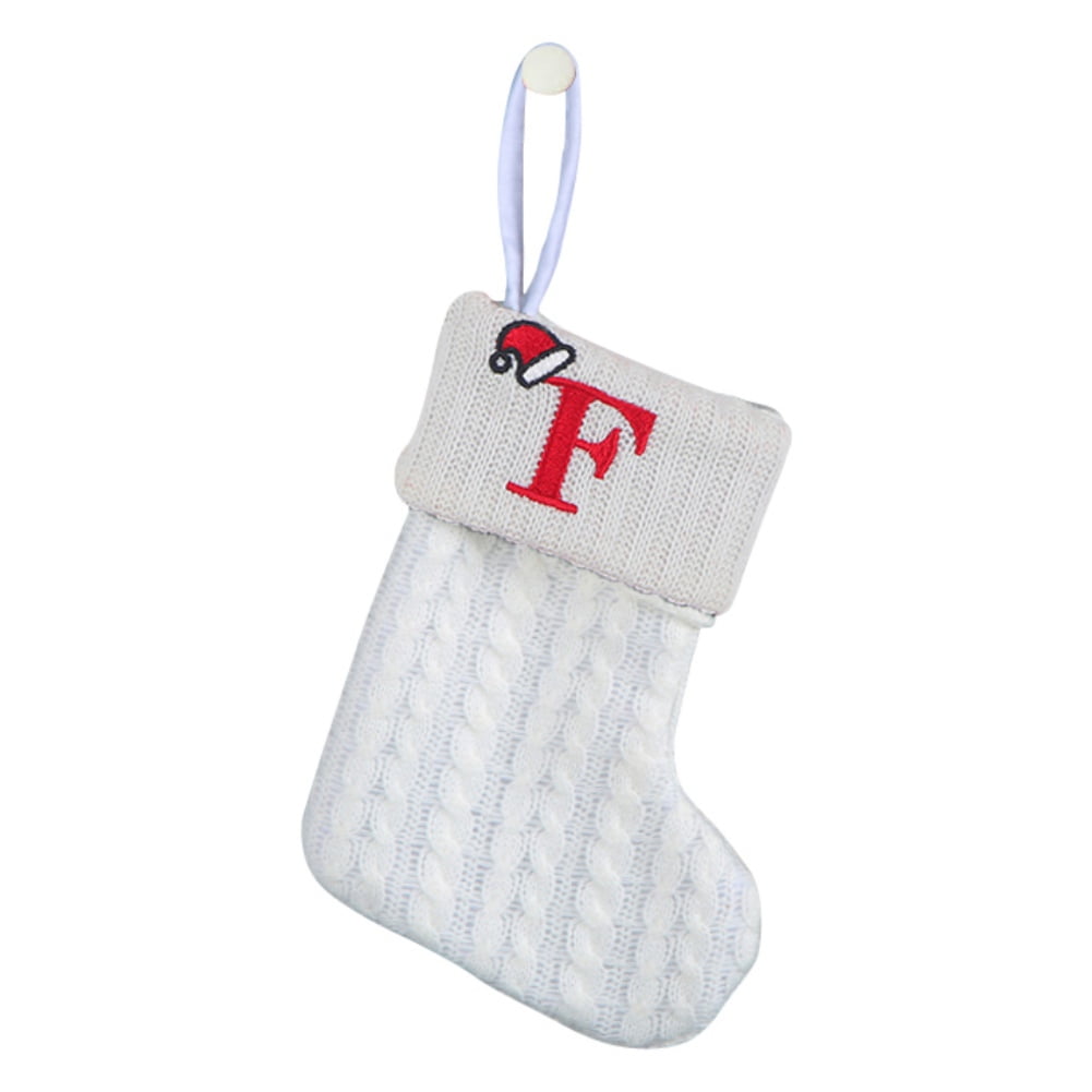 Christmas Stockings with Initials, 7.1 Inches Small Embroidered Letter
