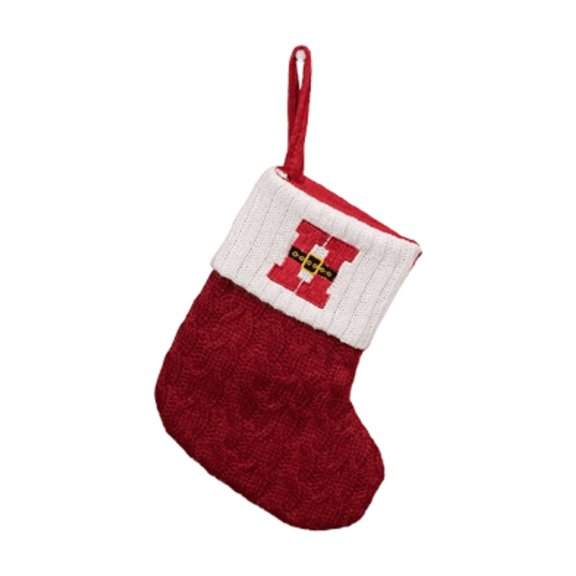 Christmas Stockings with Initials, 7.7 Inch Mini Stockings With Initials Christmas Stockings With 26 Letters Christmas Decorations Red Knitted Letters Embroidered Christmas Stockings