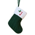 thumbnail image 1 of ‌Christmas Stockings with Initials Embroidered - Monogram Knit Christmas Stocking,Personalized Embroidered Letter Socks for Family,DIY Gift-Filled Stockings,Red & White Cuff Design‌, 1 of 6