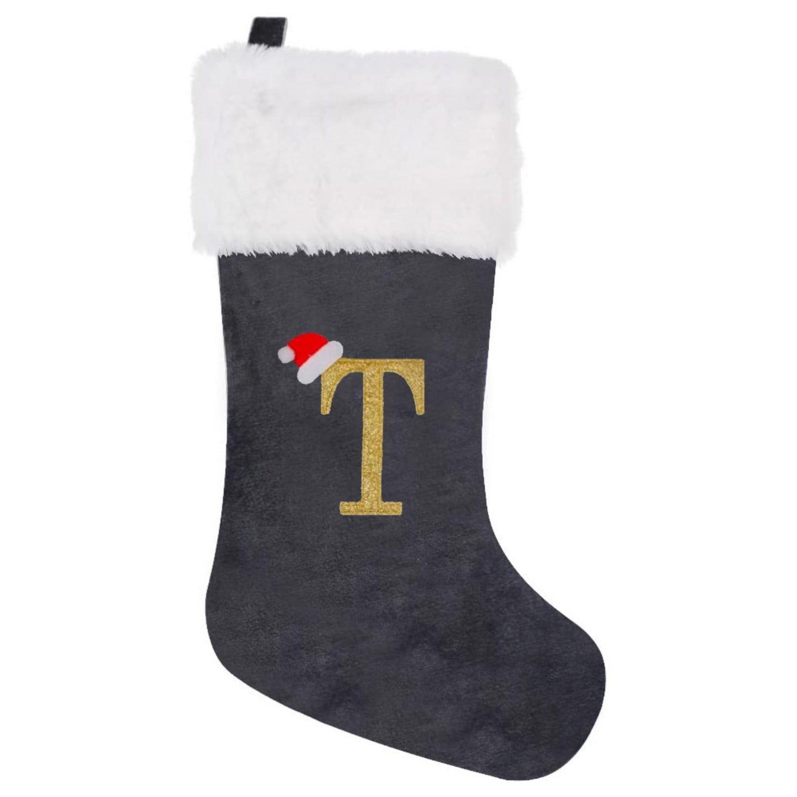 Christmas Stockings With Initials T 18 Inches Large Embroidered Letter