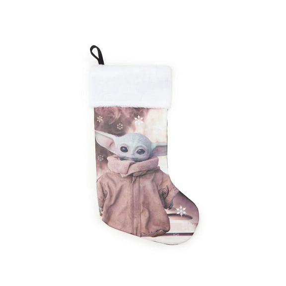 Christmas Stockings for Kids (Mandalorian Christmas Stocking - 16.5in. x 9in), Kids Christmas Stockings, Christmas Stocking for Kids, Baby Yoda Christmas