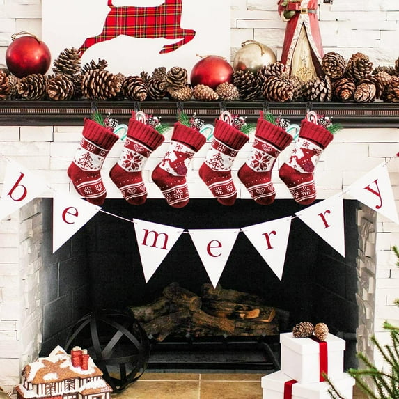 Christmas Stockings,Knit Christmas Stocking, Holiday and Family StockinDg for Fireplace Christmas Holiday Party Decoration
