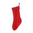 thumbnail image 1 of Christmas Stockings,Knitted Socks Christmas Decoration,Christmas Cable Knit Stocking,11.81 Inch Knitted Xmas Stocking,Christmas Party Fireplace Family Hanging Stocking Decorations,Red, 1 of 5
