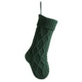 thumbnail image 1 of Christmas Stockings, Large Cable Knitted Xmas Stocking Decoration for Fireplace Wall Xmas Tree Family Holiday Party Gift Bags (Green), 1 of 6