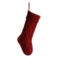 thumbnail image 1 of Christmas Stockings, Large Cable Knitted Xmas Stocking Decoration for Fireplace Wall Xmas Tree Family Holiday Party Gift Bags (Red), 1 of 6