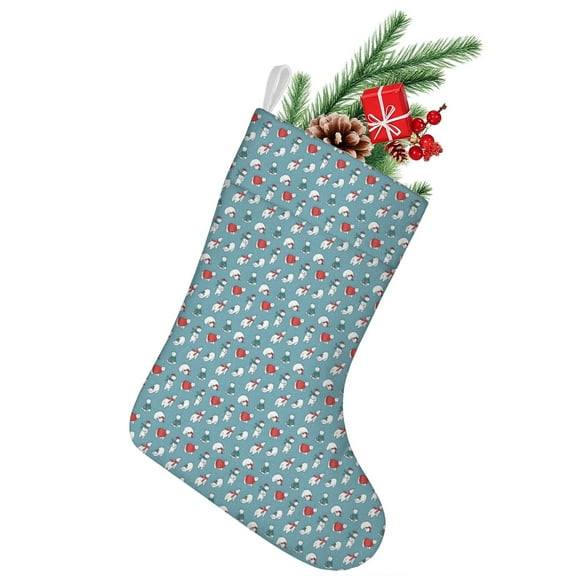 Christmas Stockings,Light Blue Christmas Snowman Pattern Stockings Christmas,14.8'' Xmas Stockings,Christmas Party Favors,Christmas Party Decorations,Christmas Stockings Personalized