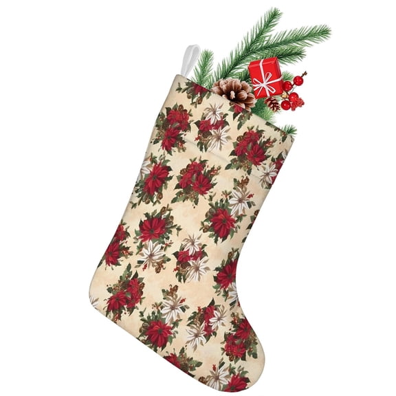 Christmas Stockings,Multicolor Christmas Floral Pattern Stockings Christmas,14.8'' Xmas Stockings,Christmas Party Favors,Christmas Party Decorations,Christmas Stockings Personalized