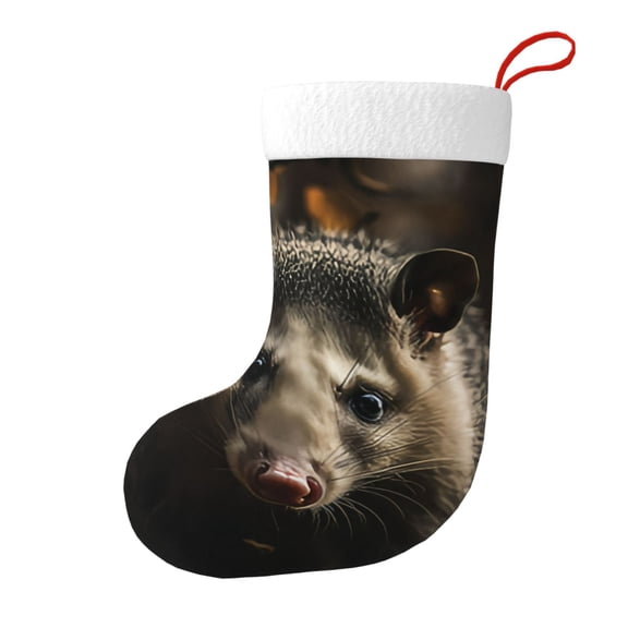Christmas Stockings Opossum Portrait Large Hanging Xmas Sock Gift Bag Classic Fireplace Decor for Home, Party, and Family Celebration