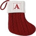 thumbnail image 1 of Christmas Stockings, Personalized Xmas Stockings, Initial Alphabet Christmas Stockings 7 Inch Letter Soft Stockings, Knitted Pattern, Durable Reusable Holiday Decorations for Family Party, 1 of 4