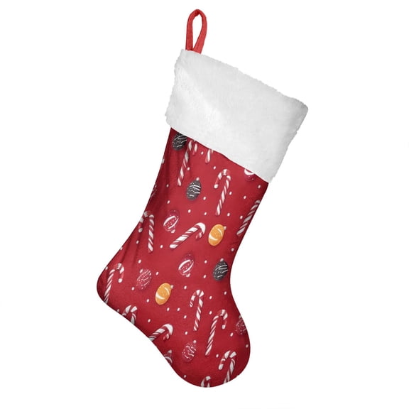 Christmas Stockings,Red Christmas Candy Cane Pattern Stockings Christmas,14.8'' Xmas Stockings,Christmas Party Favors,Christmas Party Decorations,Christmas Stockings Personalized