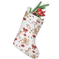 Christmas Stockings,Red Christmas Gingerbread Man Pattern Stockings Christmas,14.8'' Xmas Stockings,Christmas Party Favors,Christmas Party Decorations,Christmas Stockings Personalized
