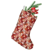 Christmas Stockings,Red Christmas Patchwork Pattern Stockings Christmas,14.8'' Xmas Stockings,Christmas Party Favors,Christmas Party Decorations,Christmas Stockings Personalized