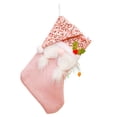thumbnail image 1 of Christmas Stockings Sequins Hat Rhombus Design White Whiskers Bright Color Festive Decorative Lanyard Wide Opening Stockings Gift Bag for Party, 1 of 8