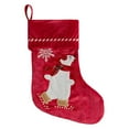 thumbnail image 1 of Christmas Stockings Set - Classic Red White 18 Inch Stockings with Snowflake Deer Design for Fireplace Mantle Family Holiday Decor, 1 of 5