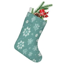 Christmas Stockings,Turquoise Christmas Snowflake Pattern Stockings Christmas,14.8'' Xmas Stockings,Christmas Party Favors,Christmas Party Decorations,Christmas Stockings Personalized