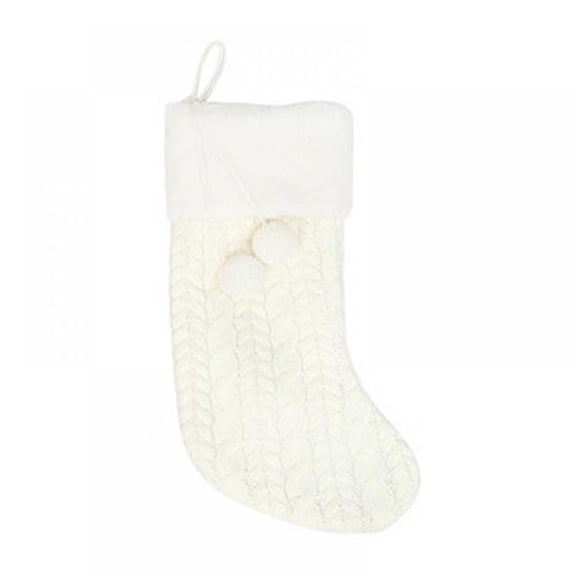 Christmas Stockings Warm Knit Christmas Socks With Plush Ball Christmas Decorations Classic New Year Socks