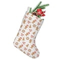 thumbnail image 1 of Christmas Stockings,White Christmas Gingerbread Man Pattern Stockings Christmas,14.8'' Xmas Stockings,Christmas Party Favors,Christmas Party Decorations,Christmas Stockings Personalized, 1 of 5