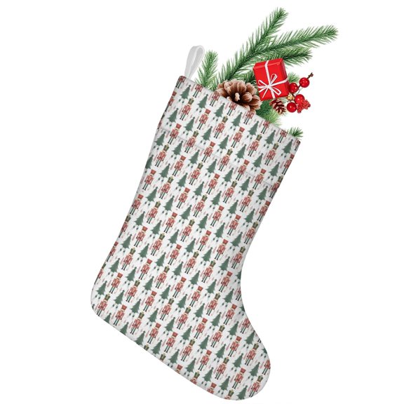 Christmas Stockings,White Christmas Nutcracker Pattern Stockings Christmas,14.8'' Xmas Stockings,Christmas Party Favors,Christmas Party Decorations,Christmas Stockings Personalized