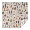 thumbnail image 1 of Beige Christmas Forest Animal Pattern Square Tablecloth,Waterproof Square Table Cover,Wipeable Spillproof Washable Table Cover for Home Kitchen Party Decor 52"x52"(132x132cm), 1 of 6