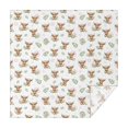 thumbnail image 1 of White Highland Cow Leaf Pattern Square Tablecloth,Waterproof Square Table Cover,Wipeable Spillproof Washable Table Cover for Home Kitchen Party Decor 52"x52"(132x132cm), 1 of 6