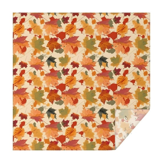 Autumn Fall Leaves Pattern Square Tablecloth,Waterproof Square Table Cover,Wipeable Spillproof Washable Table Cover for Home Kitchen Party Decor 42"X42"(107x107cm)