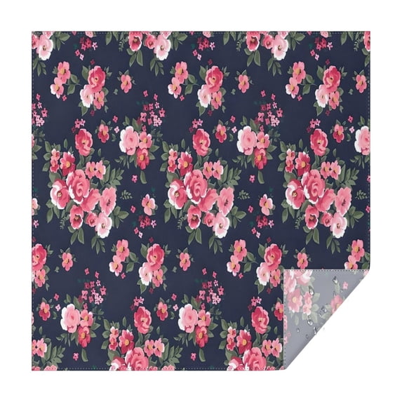 Pioneer Flower Floral Print Pattern Square Tablecloth,Waterproof Square Table Cover,Wipeable Spillproof Washable Table Cover for Home Kitchen Party Decor 52"x52"(132x132cm)